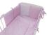 Lenjerie pentru patut bebe MyKids Light Stars Pink, 11 piese, 120x60 cm
