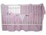 Lenjerie pentru patut bebe MyKids Light Stars Pink, 11 piese, 120x60 cm