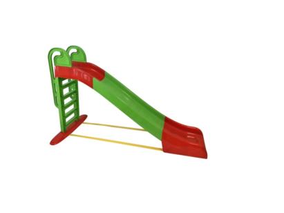 Tobogan pentru copii MyKids 243 cm, verde-rosu, plastic rezistent