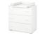 Set mobilier bebe Klups Paula alb cu patut, comoda si saltea 120x60