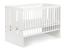 Set mobilier bebe Klups Paula alb cu patut, comoda si saltea 120x60