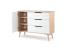 Set mobilier camera copii si bebelusi Klups Sofie alb natur cu saltea