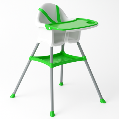 Scaun de masa pentru bebelusi MyKids 03220/2 verde cu blat detasabil