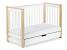 Set mobilier camera bebe Klups IWO alb natur cu patut, dulap si saltea