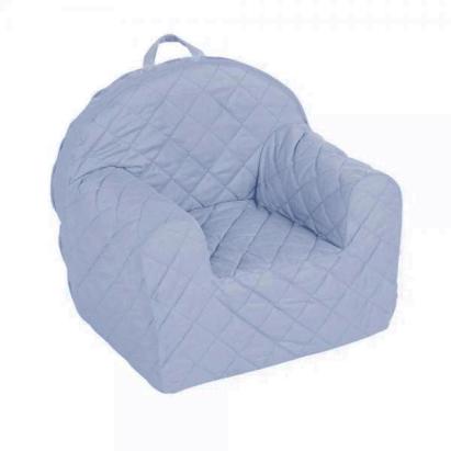 Fotoliu pentru copii Klups Star Jeans din bumbac matlasat, 50x35x45 cm