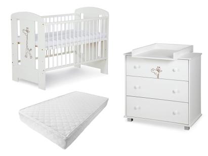 Mobilier Camera copii Si Bebelusi KLUPS SAFARI GIRAFFE Alb 2