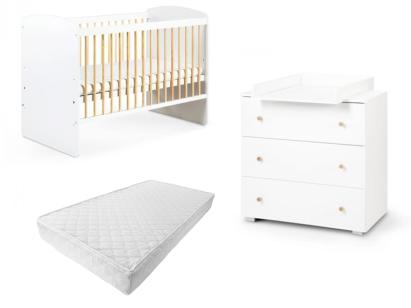 Mobilier Camera copii Si Bebelusi KLUPS Karolina Alb Natur