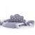 Lenjerie pentru patut bebe MyKids 6 piese Gray-White 120x60 cm