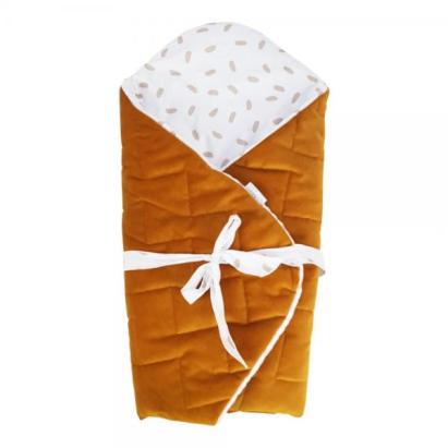 Patura de infasat pentru bebelusi Klups Velvet Honey 75x75 cm