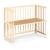 Pătuț copii din lemn KLUPS Piccolino Natur 90x40 cm, reglabil