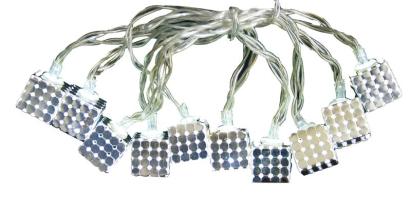 Instalație LED decorativă Metal Cube argintie, 10 LED, pentru interior