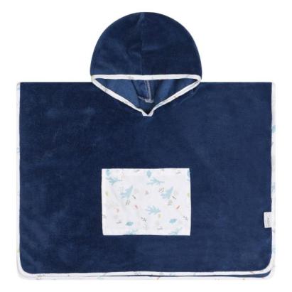 Poncho de baie pentru bebe Klups Junior Ocean cu gluga, 60x60 cm