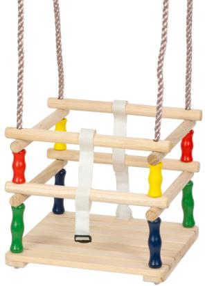 Leagăn din lemn pentru copii Hanako 30x30 cm, cu protecție