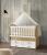 Pătuț bebe MyKids Esla Natur Alb 130x70 cu legănare și laterală culisabilă