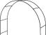 Oblúk záhradný GreenGarden ARCH14, 2400x370x1400x12 mm, na rastliny