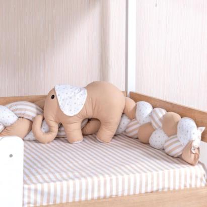 Lenjerie de pat MyKids Montessori 6 piese din bumbac, 95x195 cm, PS02