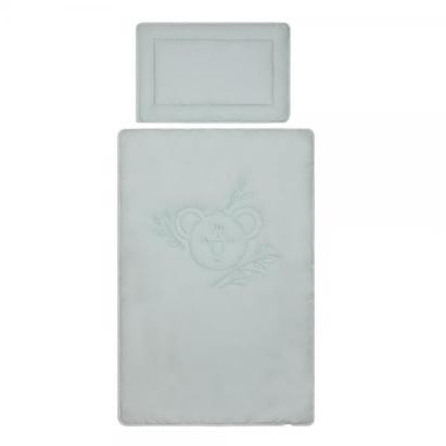 Lenjerie de pat pentru bebelusi cu umplutura Koala, 2 piese, bumbac