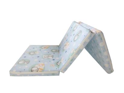 Saltea pliabila pentru copii MyKids 120x60x5 cm, Baby Teddy Blue