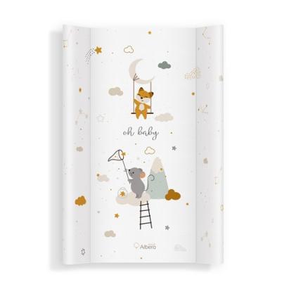 Saltea de infasat bebe 70x47,5 cm cu intaritura pentru patut, model Mouse