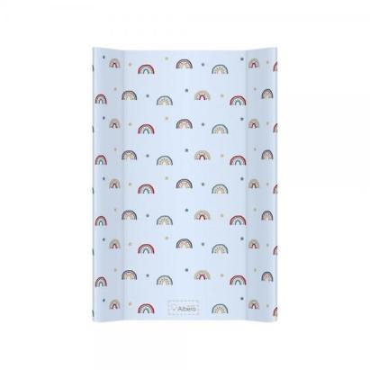 Saltea de infasat pentru bebe cu intaritura 70x47,5 cm Rainbow Blue