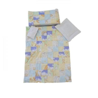 Lenjerie patut bebe MyKids Mini Patratel Multicolor, 4 piese, 120x60 cm