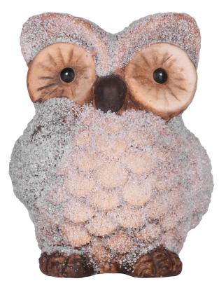 Decorațiune de Crăciun bufniță din teracotă MagicHome 9,5 cm