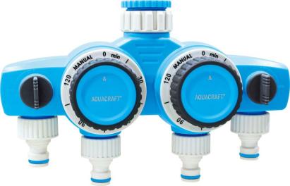 Programator mecanic de irigare Aquacraft 4 cai, 15-120 min, pentru furtun