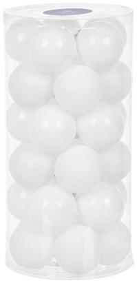 Set 30 globuri albe lucioase pentru brad, MagicHome, 6 cm