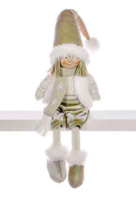 Decorațiune de Crăciun MagicHome, băiețel auriu, șezând, 33 cm