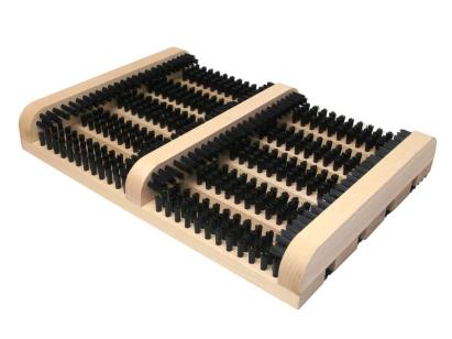 Covoraș perie pentru curățat încălțămintea, din lemn, 36x26,5 cm