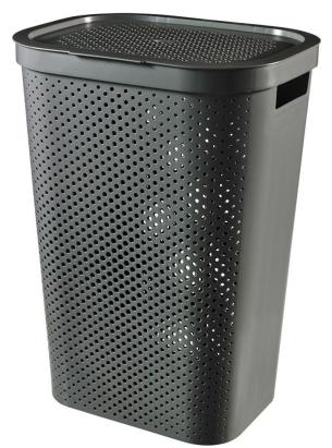 Cos de rufe Curver Infinity Recycled 60L antracit cu capac