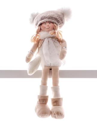 Decorațiune de Crăciun MagicHome copil așezat albă, 22 cm