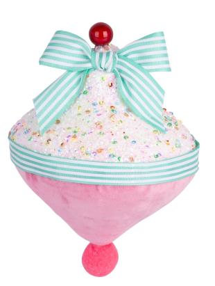 Decorațiune de Crăciun suspendabilă MagicHome Candy Line, roz, 13x15 cm