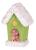 Decorațiune de Crăciun MagicHome Candy Line căsuță verde suspendabilă 11x16 cm
