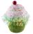 Decorațiune de Crăciun suspendabilă tip muffin verde MagicHome, 7x7x11 cm