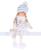 Dekorácia MagicHome Vianoce, Deti, biele, 22 cm