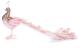 Decoratiune de Craciun MagicHome, paun roz din pene, 50x20x23 cm
