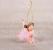 Decoratiune de Craciun suspendata balerina roz, MagicHome, 9 cm, set 2 buc