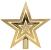 Stea aurie pentru varf de brad MagicHome, 20 cm, din plastic