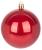 Set 6 globuri roșii pentru bradul de Crăciun, din plastic, 8 cm
