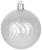 Set globuri de Craciun argintii cu varf pentru brad, 21 piese, 6 cm