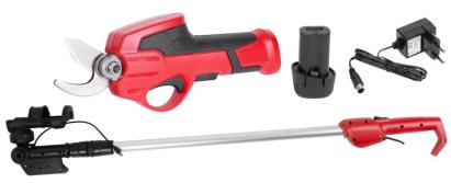 SET Nožnice Strend Pro Garden 7,2V, záhradné, akumulátorové, 111216 + teleskopická tyč 111248