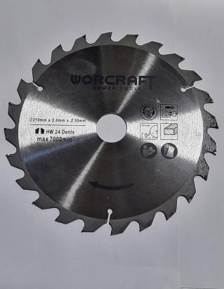 Disc circular pentru lemn Worcraft 210 mm, 24 dinti, alezaj 30 mm