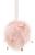 Decoratiune de Craciun tip glob cu pene roz MagicHome, 10x10x9 cm