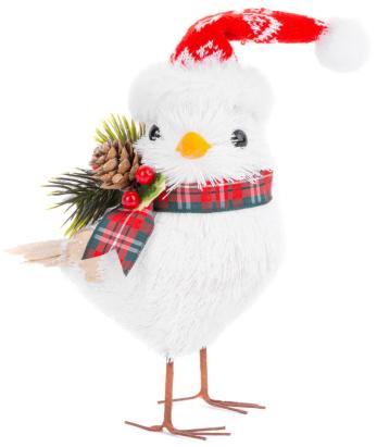 Decorațiune pui de Crăciun MagicHome, alb, 12x9x18 cm