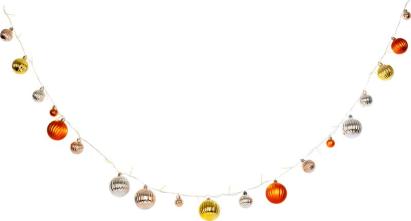 Instalatie luminoasa de Craciun cu globuri, 20 LED alb cald, 1,9 m