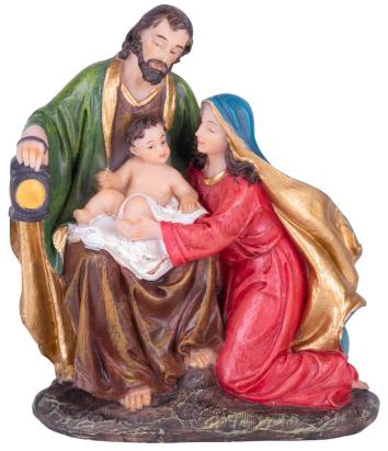 Figurină decorativă de Crăciun Sfânta Familie din polyresin, 12,5 cm