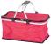Cos pliabil pentru cumparaturi Jela rosu, cu fermoar, 47x28x25 cm