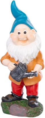 Dekorácia MagicHome, Trpaslík s konvičkou, polyresin, 12,5x12x30 cm