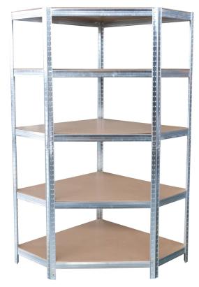 Raft metalic de colț cu 5 polițe MDF Racks RAT80, 180x90x40 cm